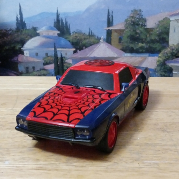 MARVEL SPIDERMAN💡Light & Sound 9" RARE VINTAGE Muscle Car,NICE 🎁 GIFT. - Picture 15 of 15